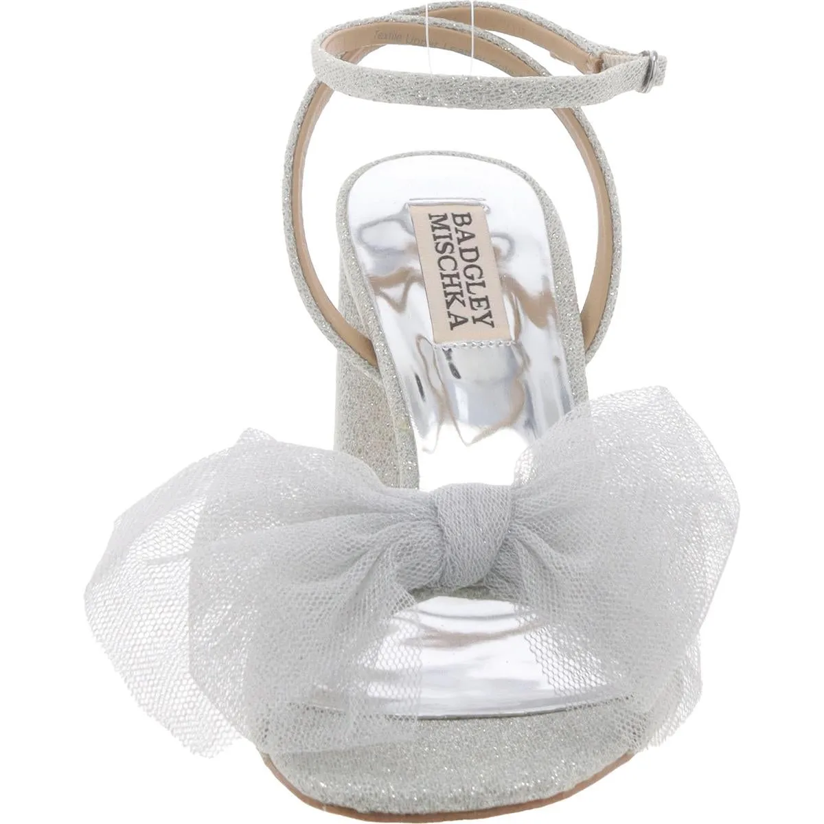 Womens Textured Bow Heels