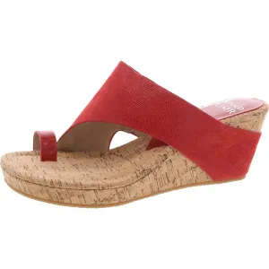 Womens Toe Loop Wedge Sandals