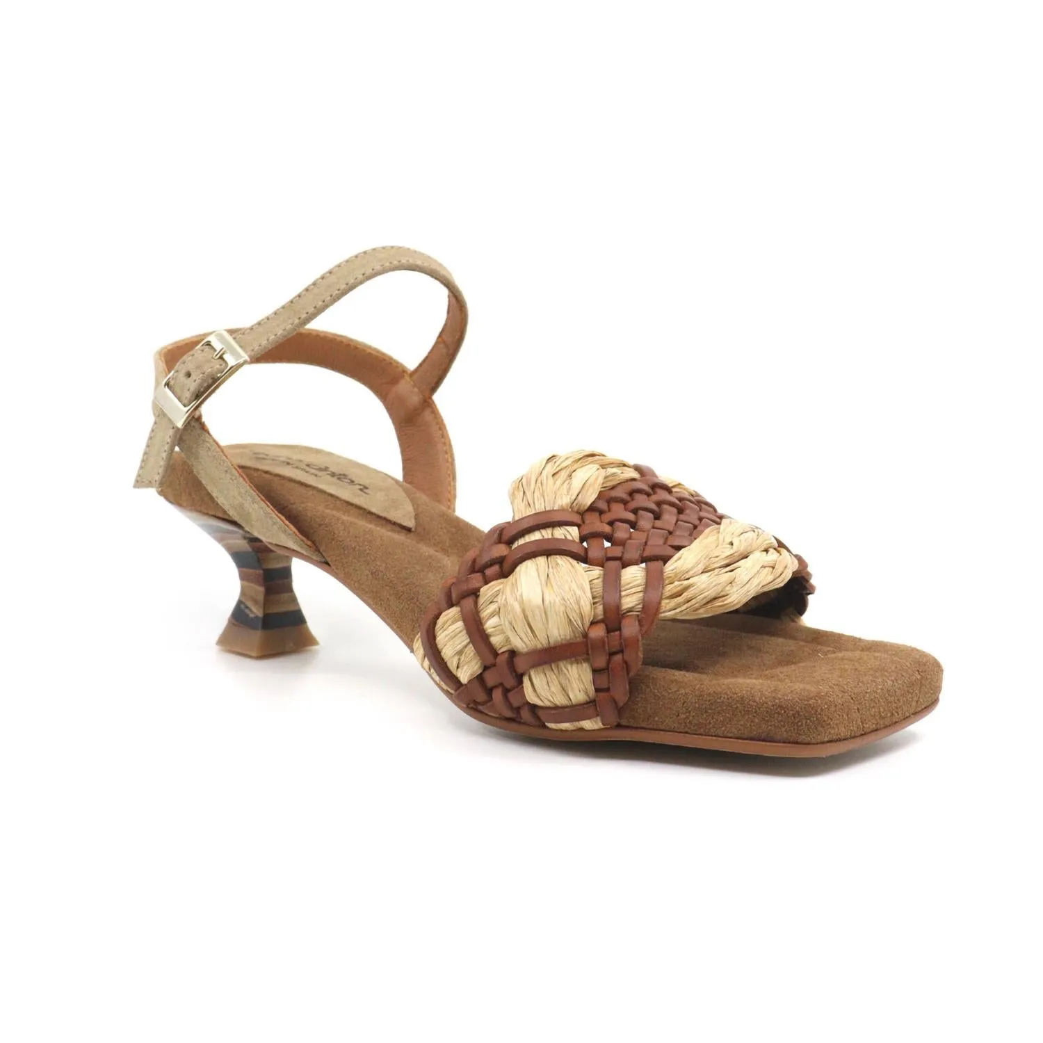 Women's Trenza Cuero Heels In Brown
