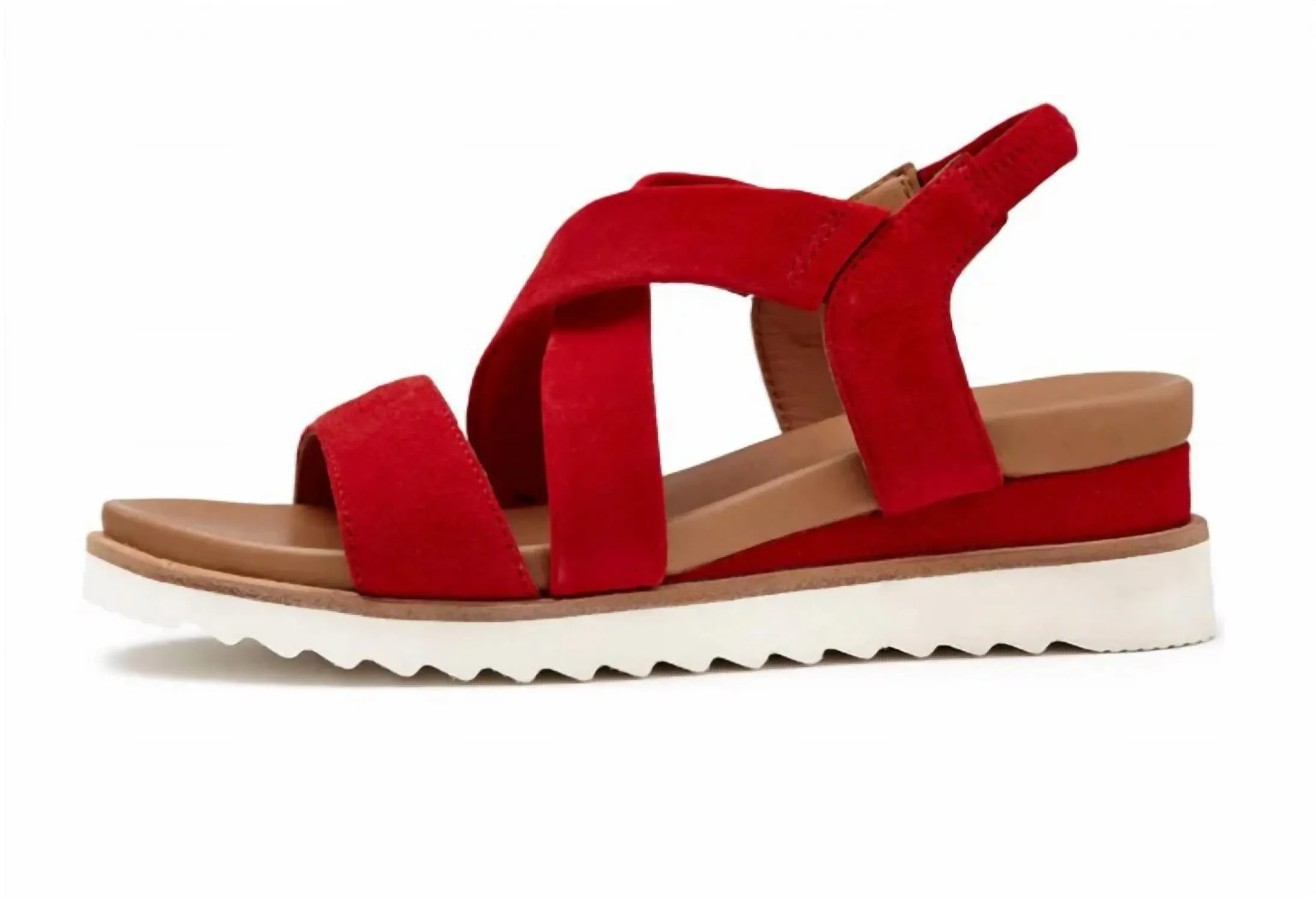 Women's Varina Suede Sandal In Red