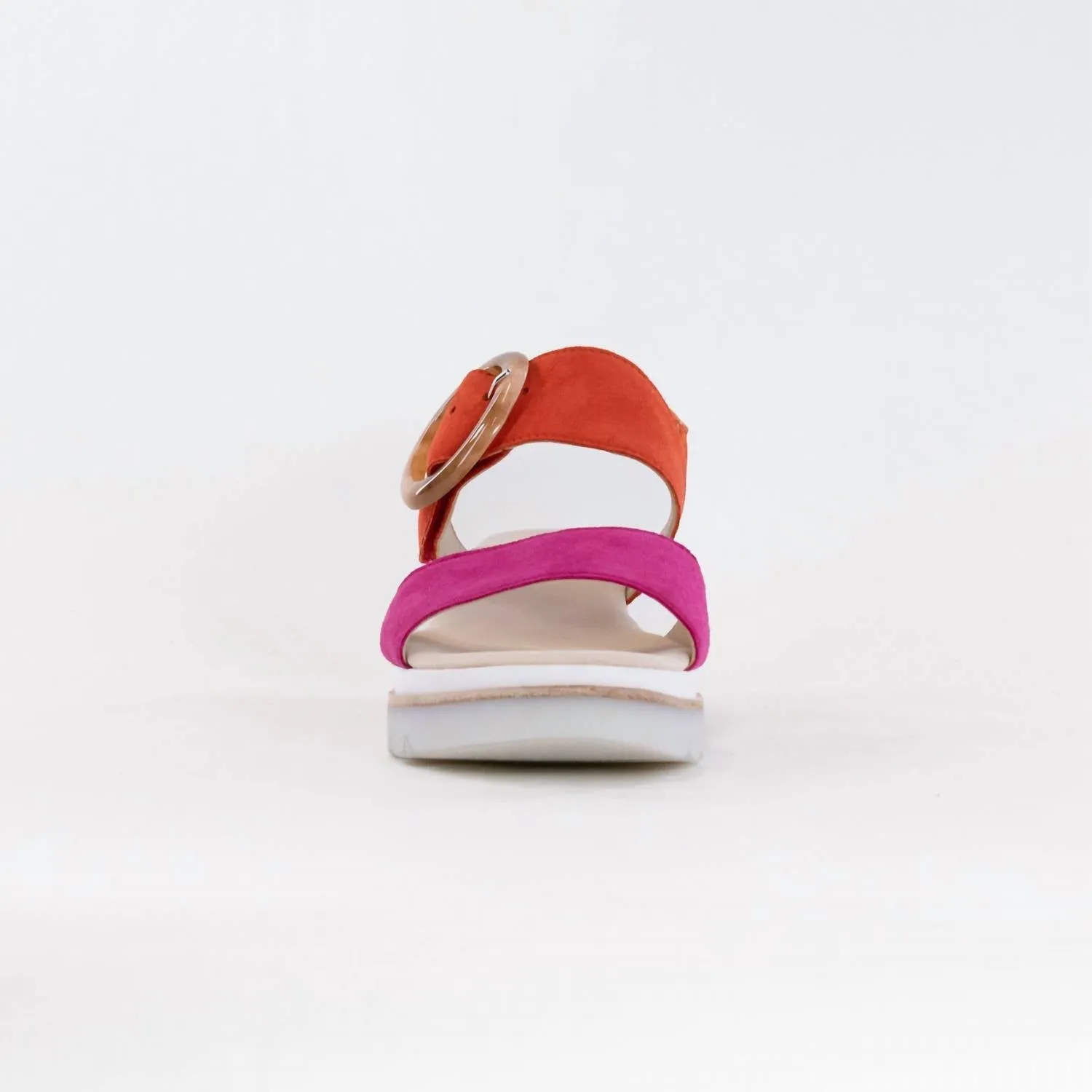 Women's Wedge Sandal In Pink/ Pumpkin
