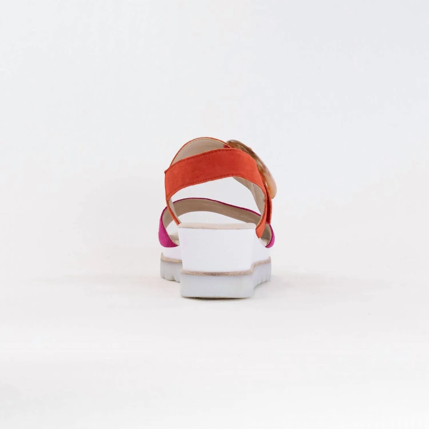 Women's Wedge Sandal In Pink/ Pumpkin