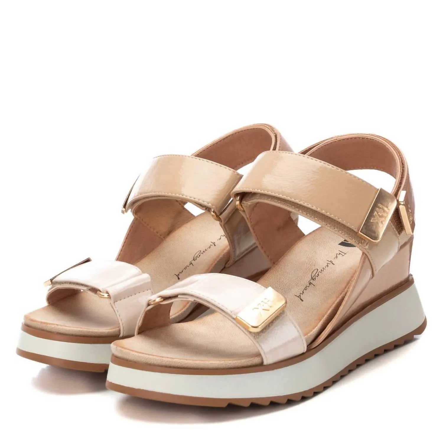 Women's Wedge Sandals In Beige