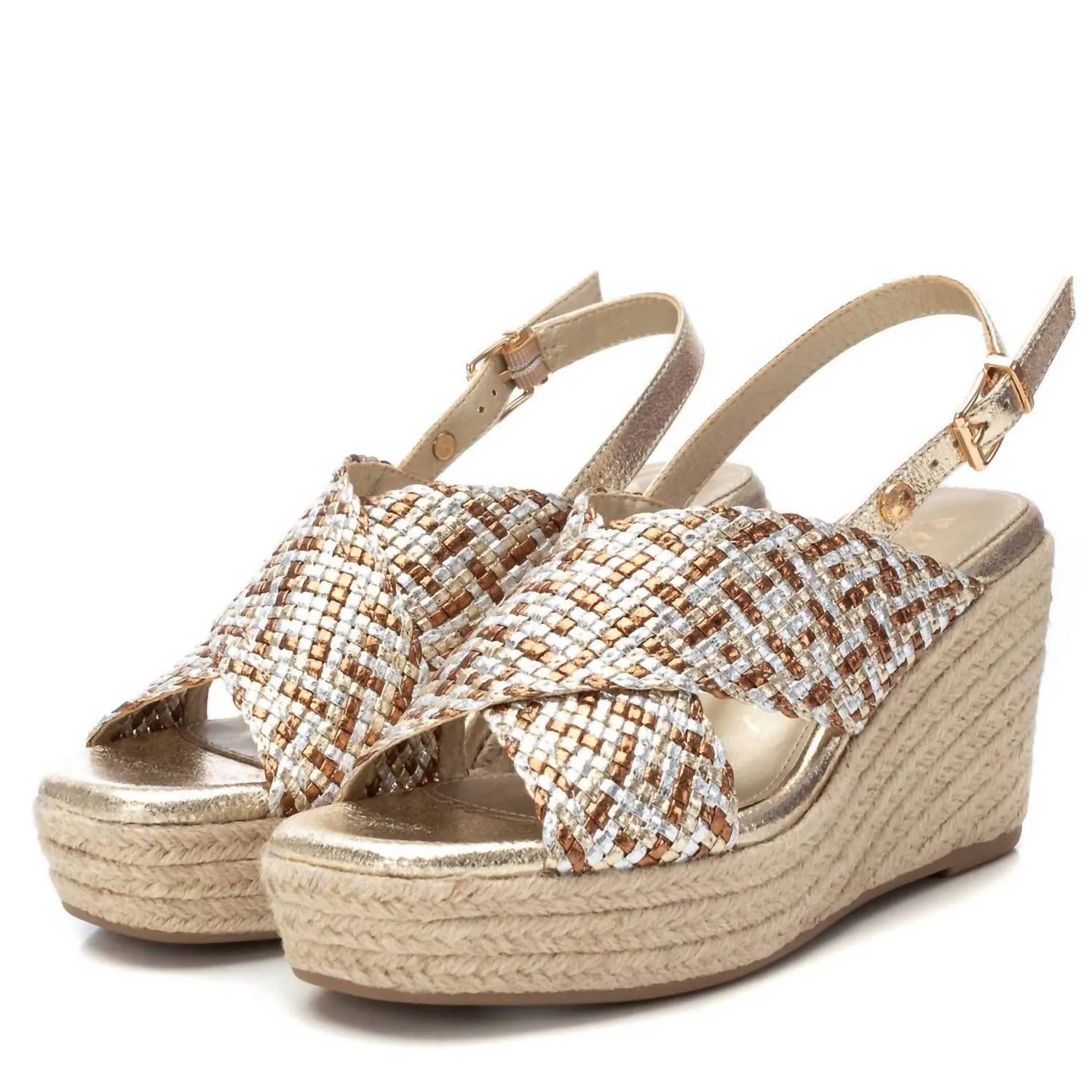 Women's Wedge Sandals In Gold