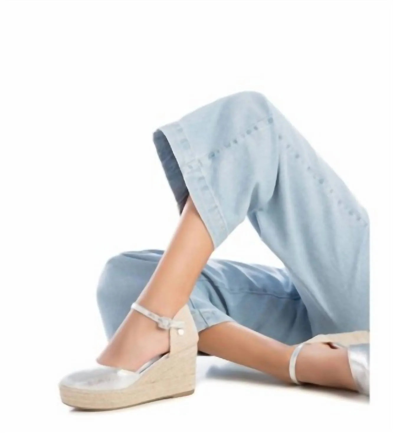 Women's Wedge Sandals In Silver