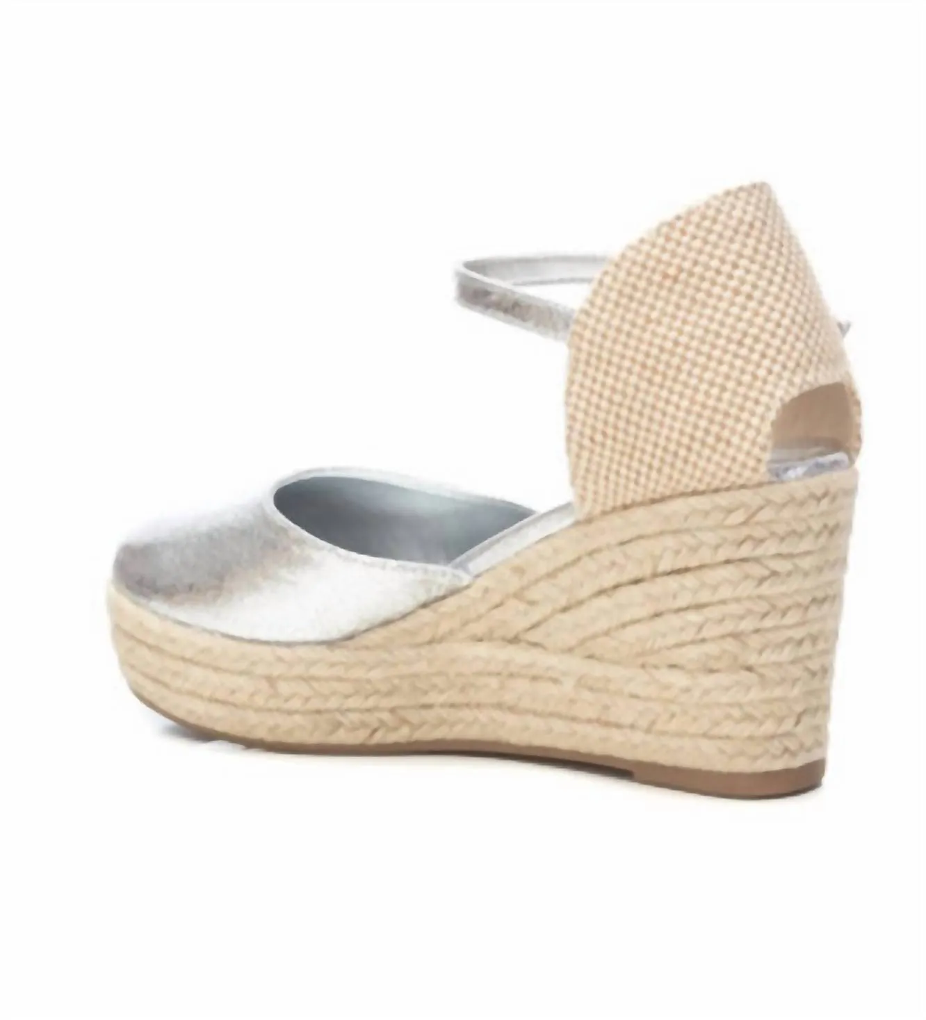 Women's Wedge Sandals In Silver