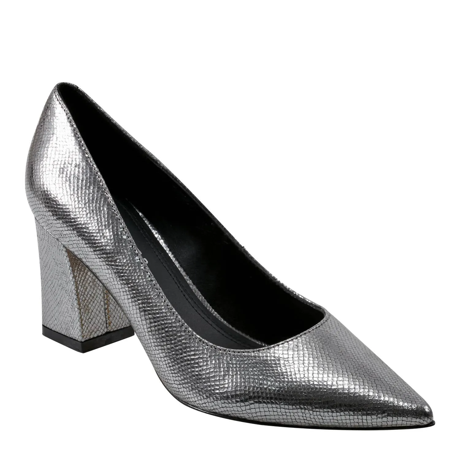 Women's Zala Leather Pump Heels In Pewter