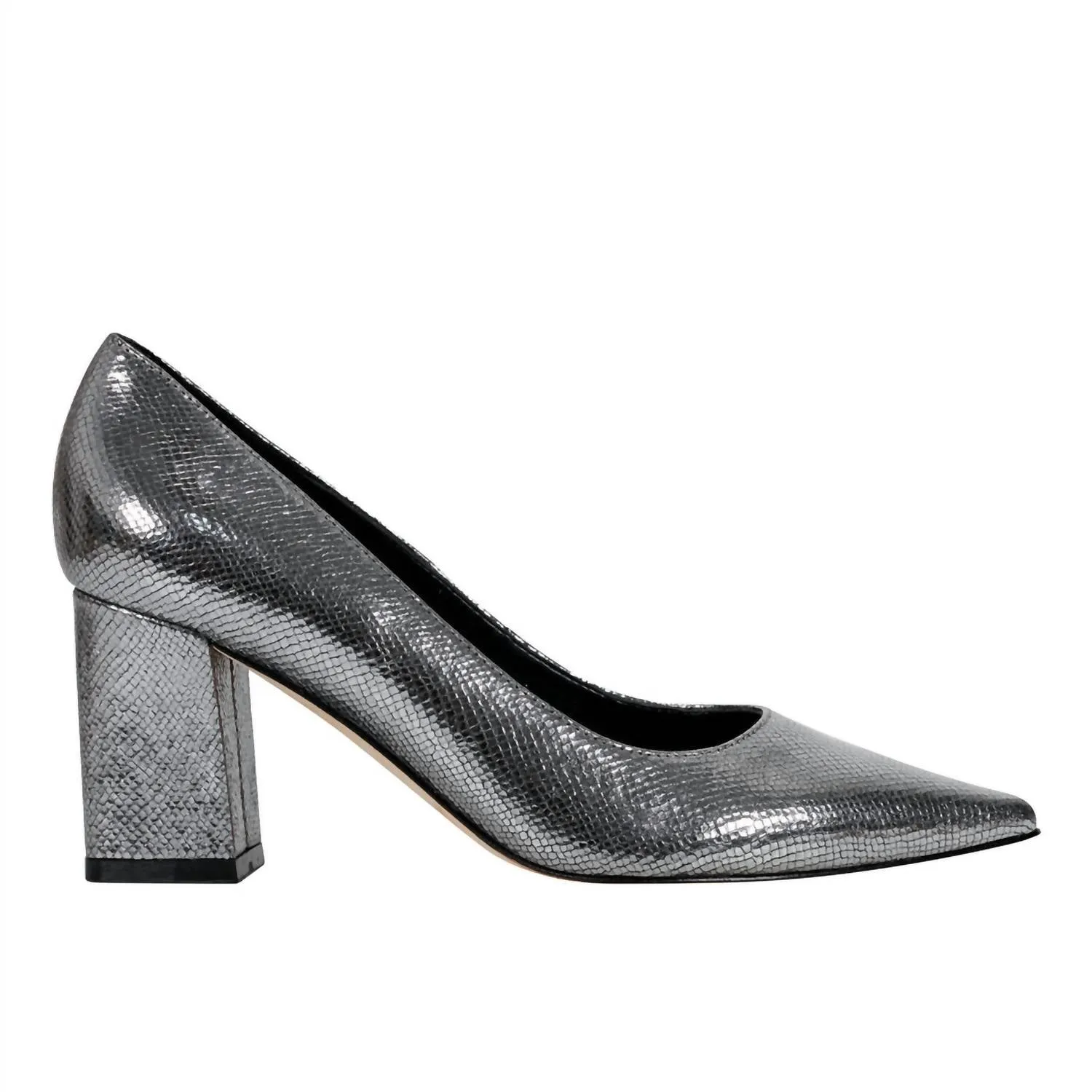 Women's Zala Leather Pump Heels In Pewter