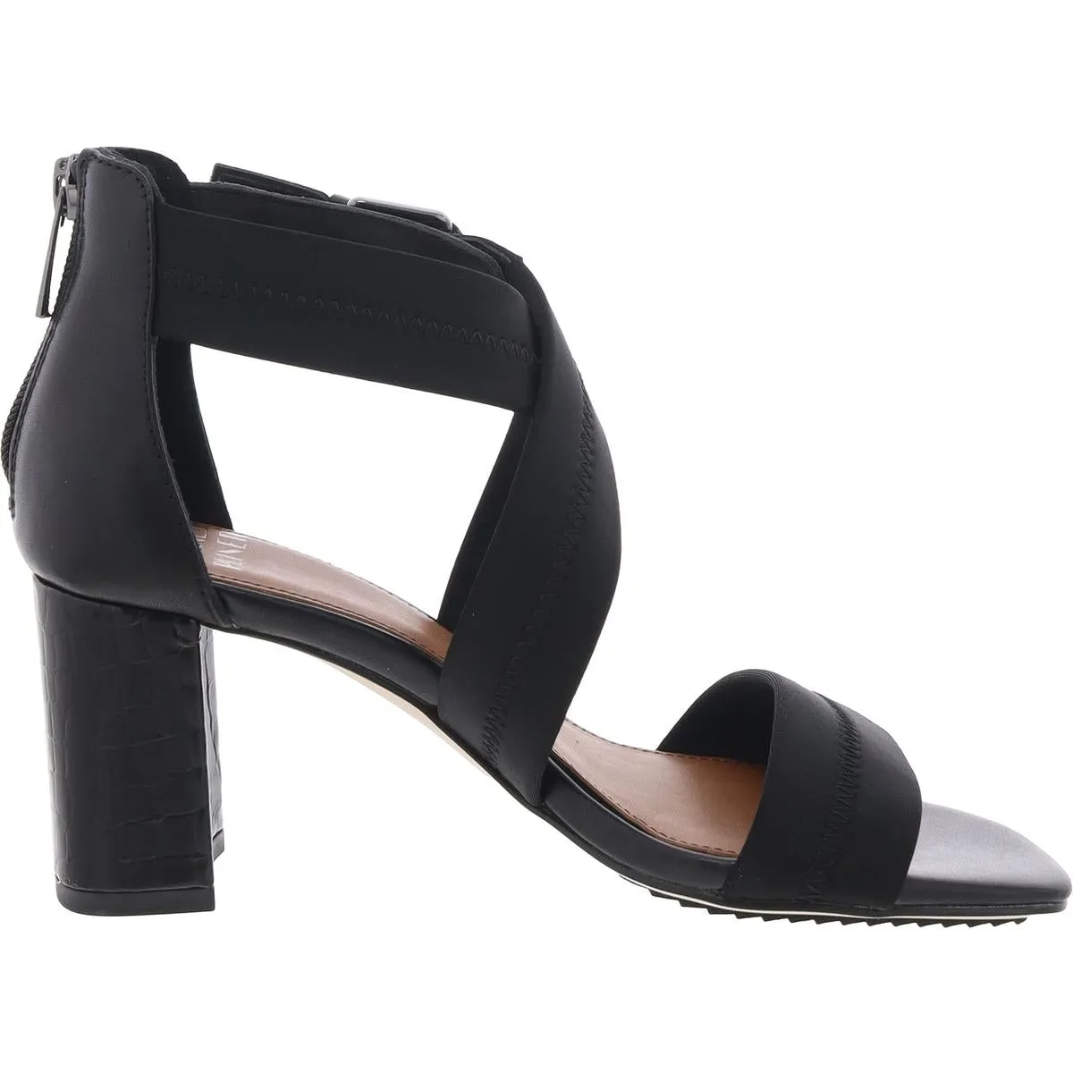 Womens Zipper Block Heels