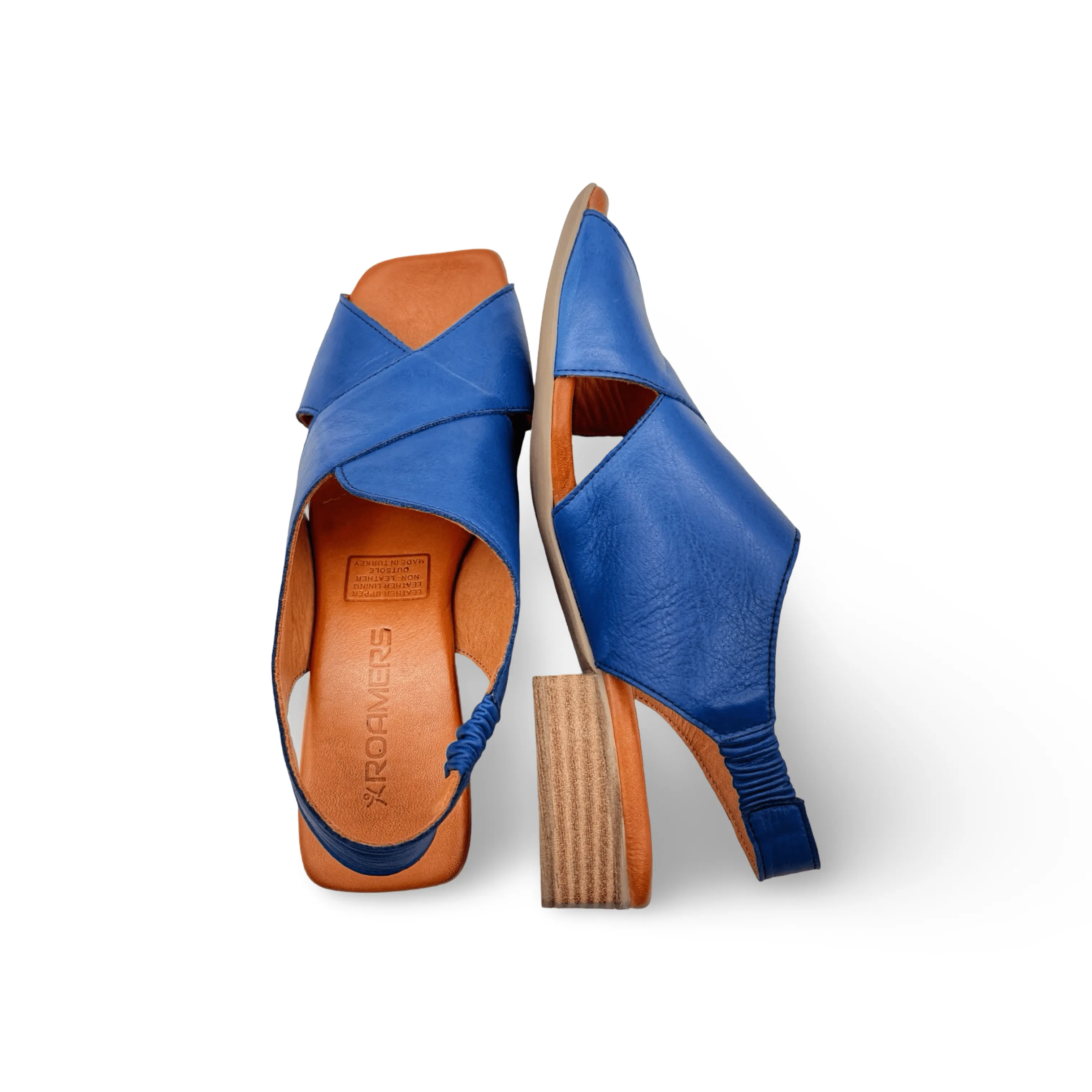 Xena Cobalt Blue Leather Sandal