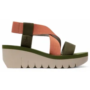 YABI922FLY - Women's Wedge Heel Leather Sandals