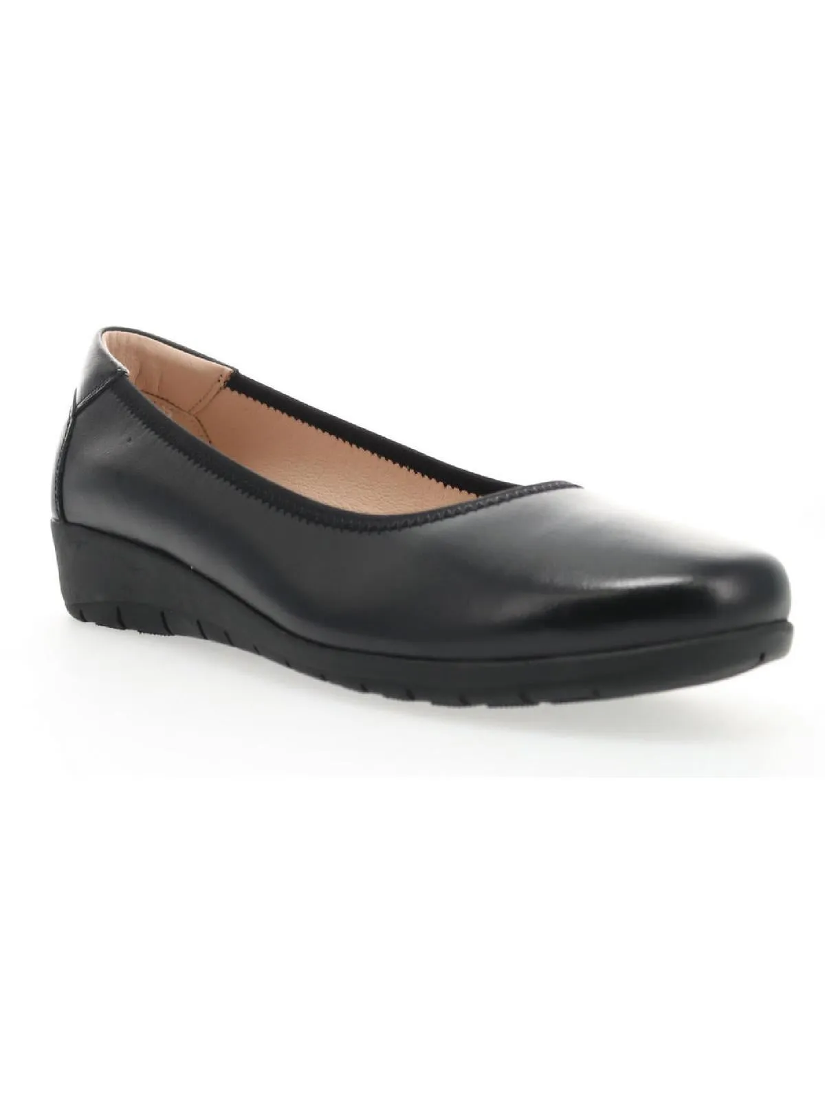 Yara Womens Leather Slip On Wedge Heels