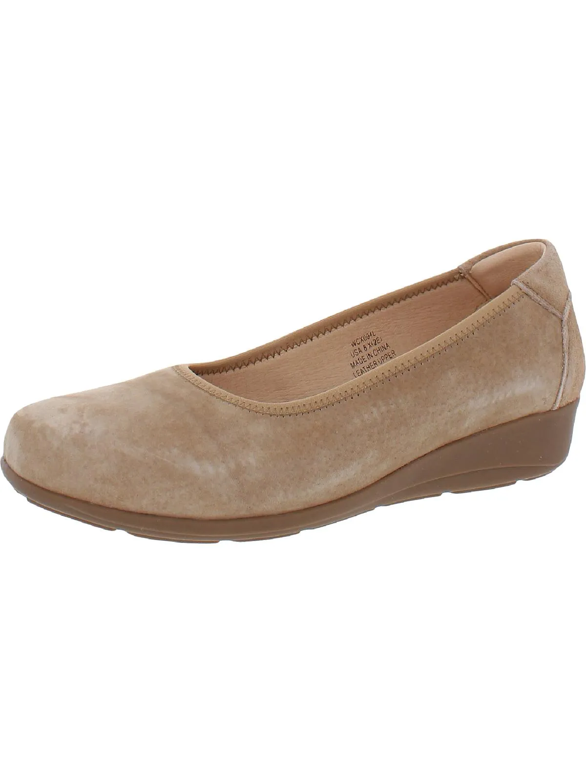 Yara Womens Leather Slip On Wedge Heels