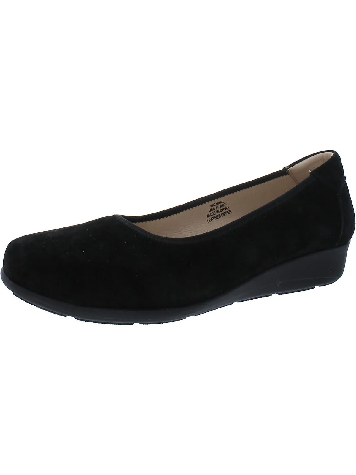 Yara Womens Leather Slip On Wedge Heels