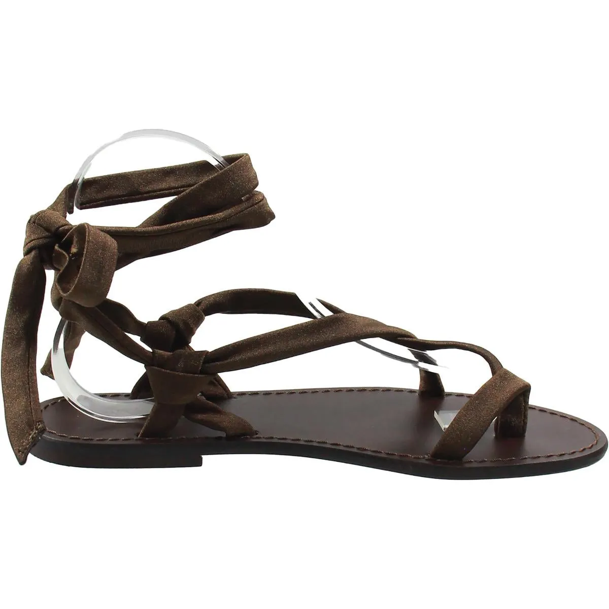 YASMINE Womens Toe Loop Leather Strappy Sandals