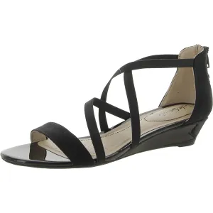Yolanda 2 Womens Faux Suede Strappy Wedge Sandals