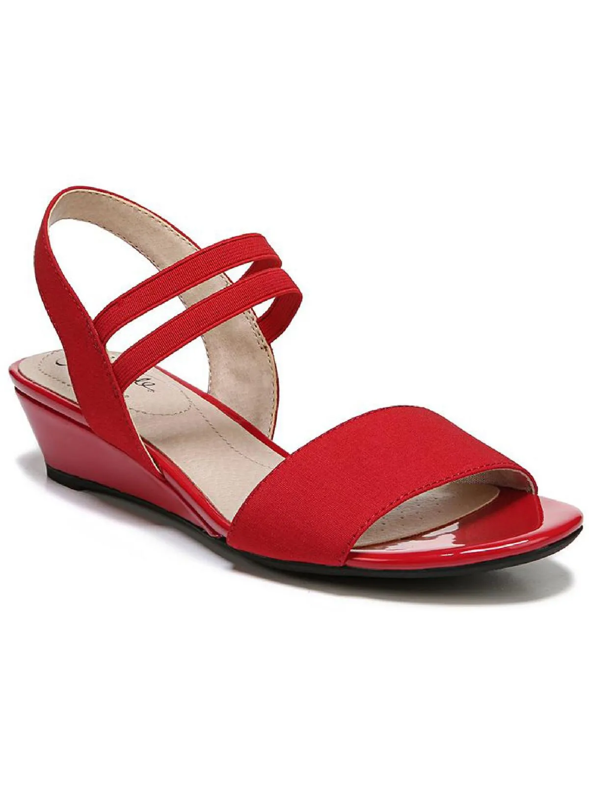 Yolo Womens Solid Ankle Strap Wedge Sandals
