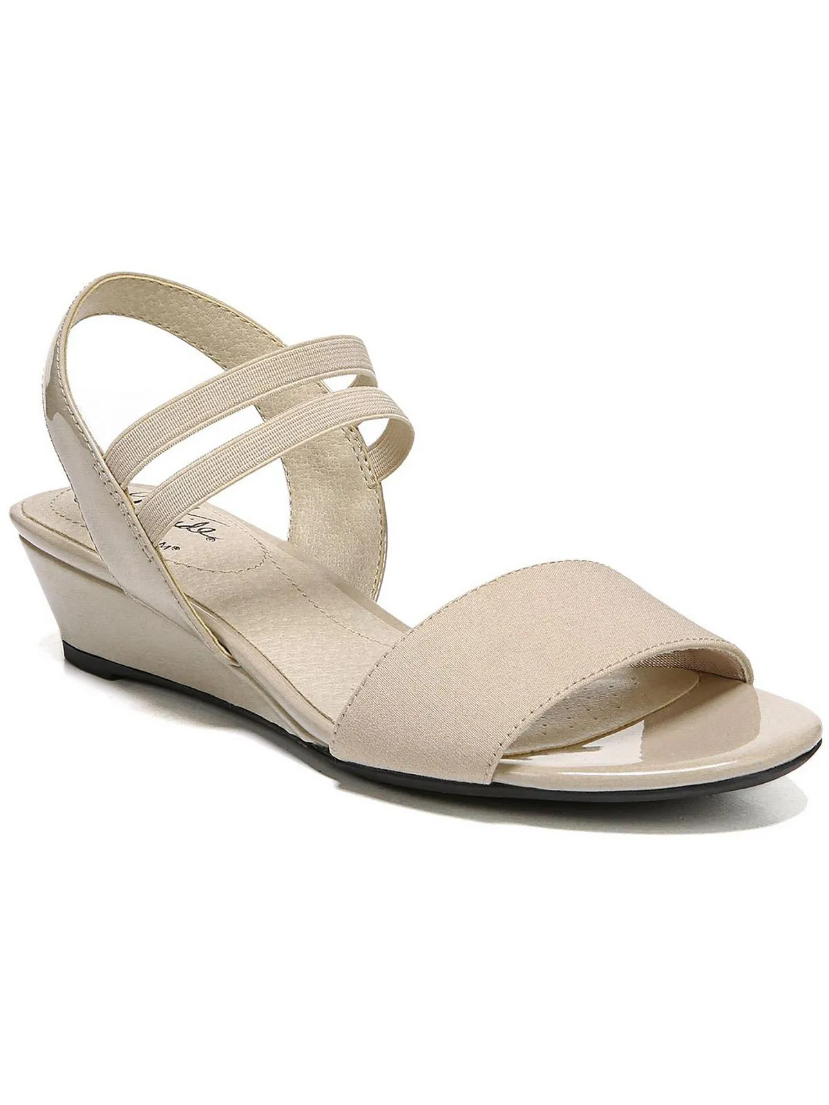 Yolo Womens Solid Ankle Strap Wedge Sandals