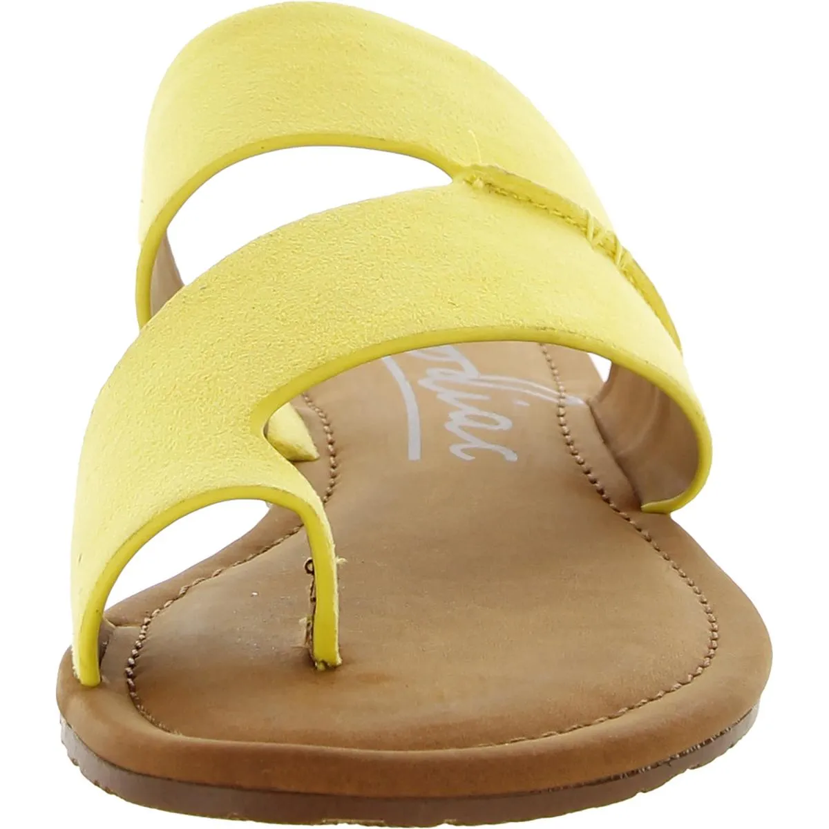Yuma Womens Faux Suede Toe Loop Slide Sandals