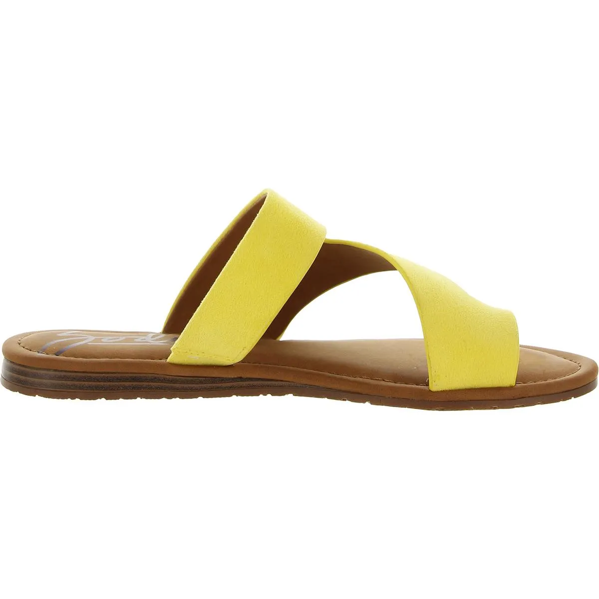 Yuma Womens Faux Suede Toe Loop Slide Sandals