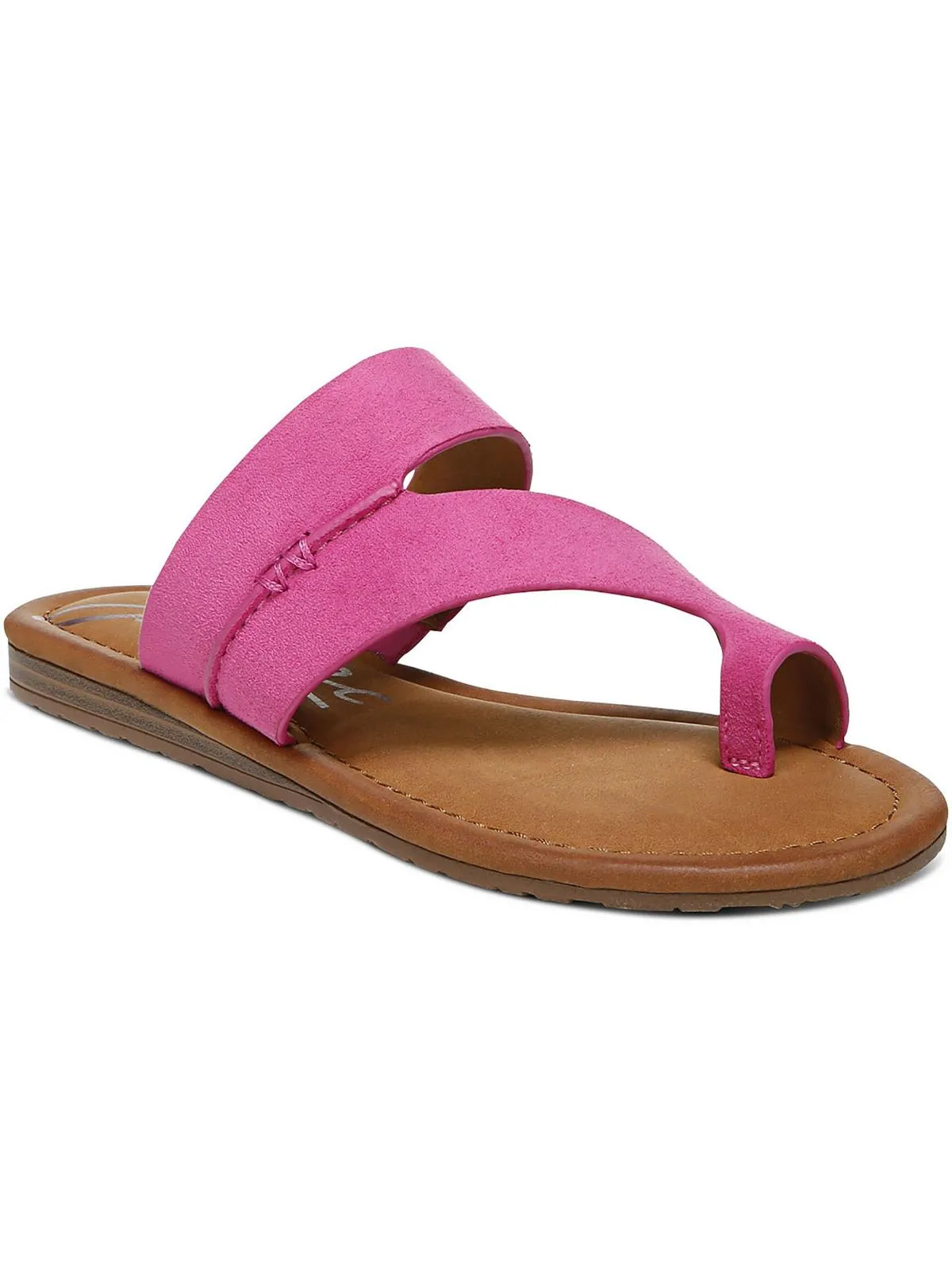 Yuma Womens Faux Suede Toe Loop Slide Sandals