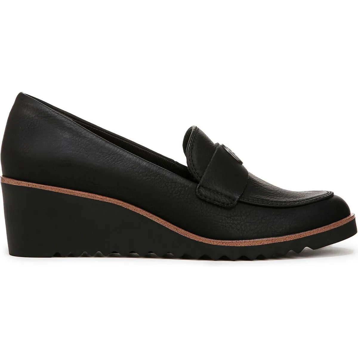 Zed Womens Faux Leather Heeled Wedge Heels