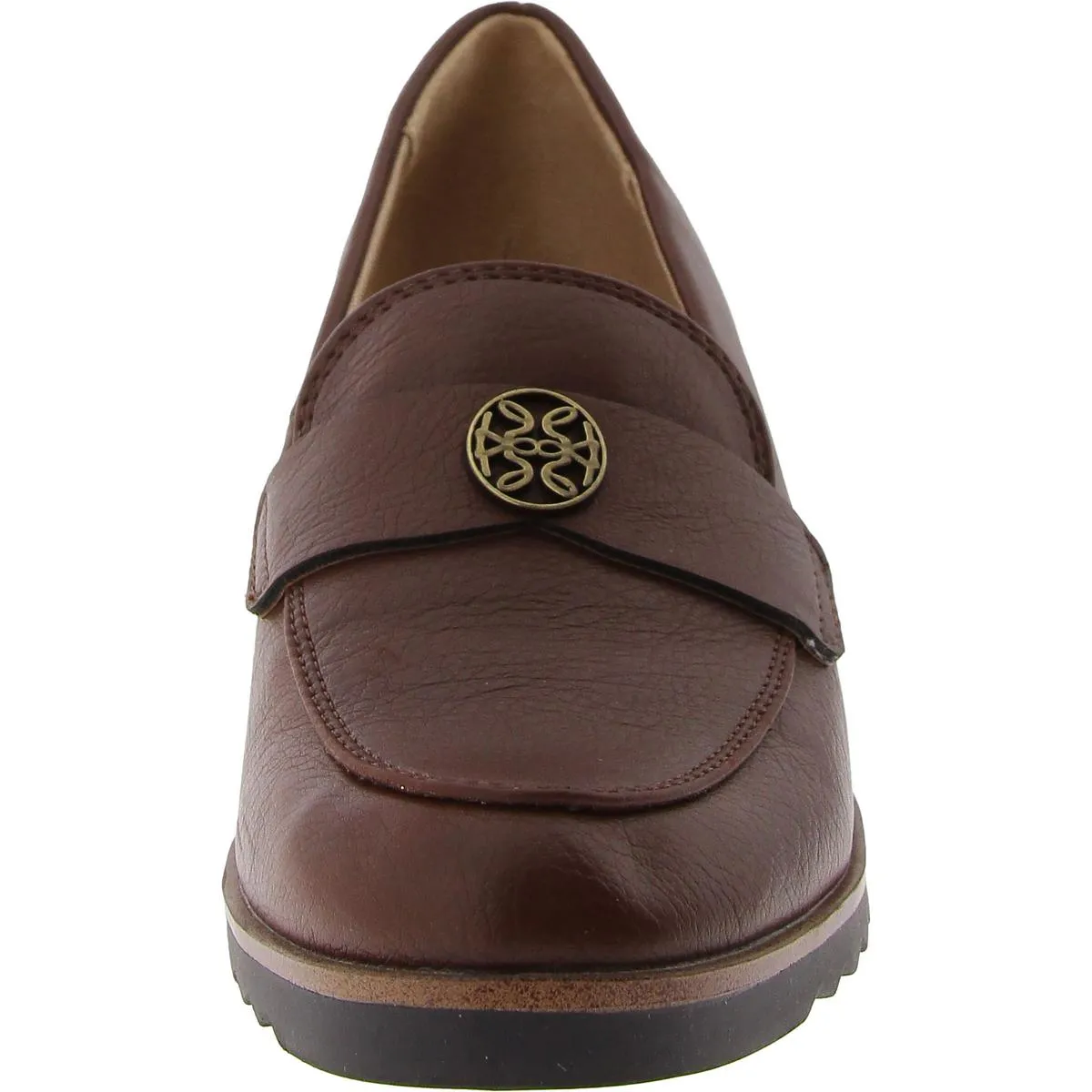 Zed Womens Faux Leather Heeled Wedge Heels