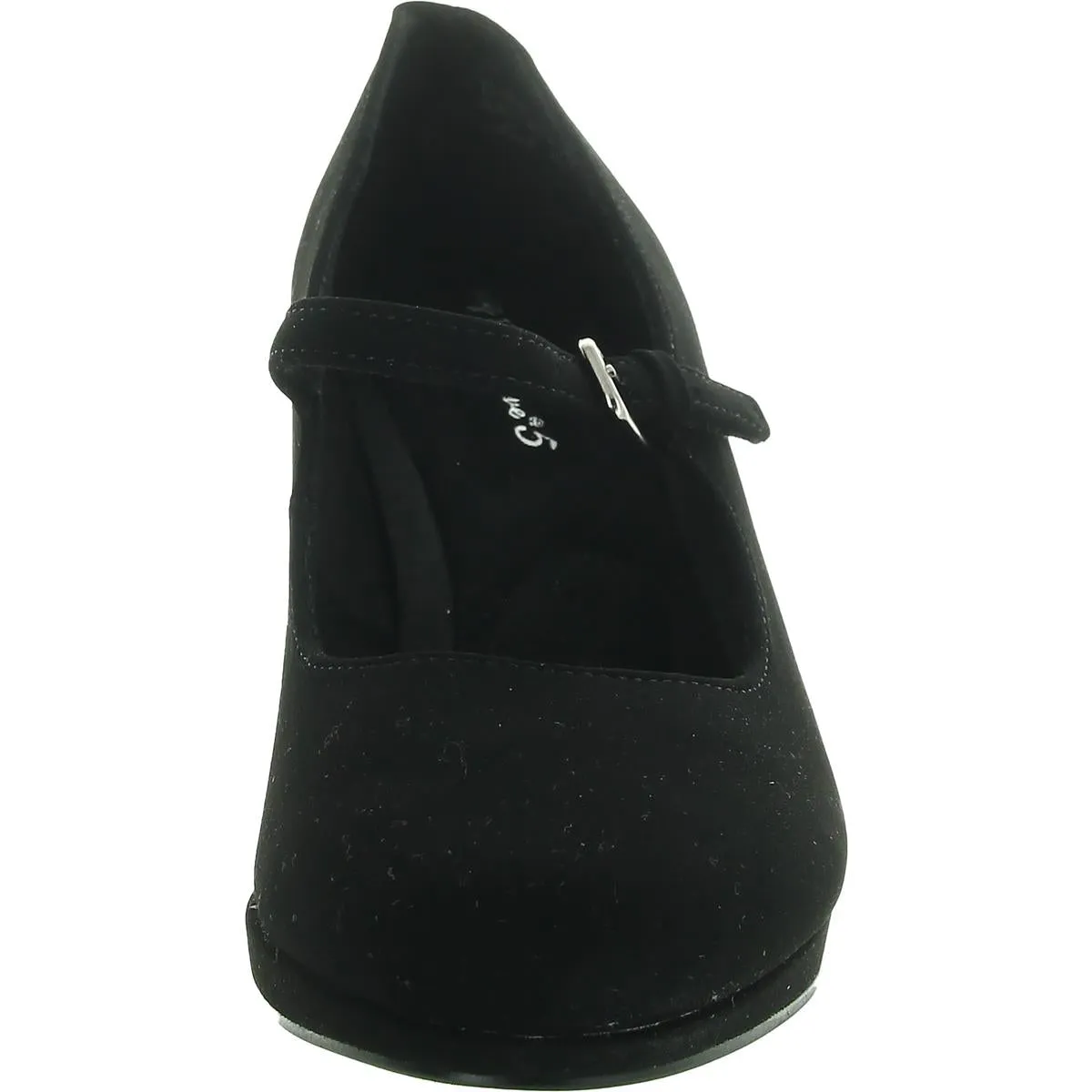 Zest Womens Buckle Faux Suede Mary Jane Heels