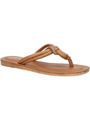 Zev Womens Faux Leather Slip On Slide Sandals
