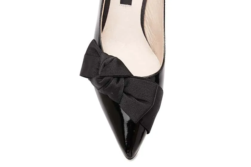 Ziggy Heel in Black Patent