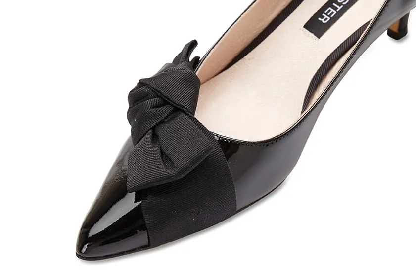 Ziggy Heel in Black Patent