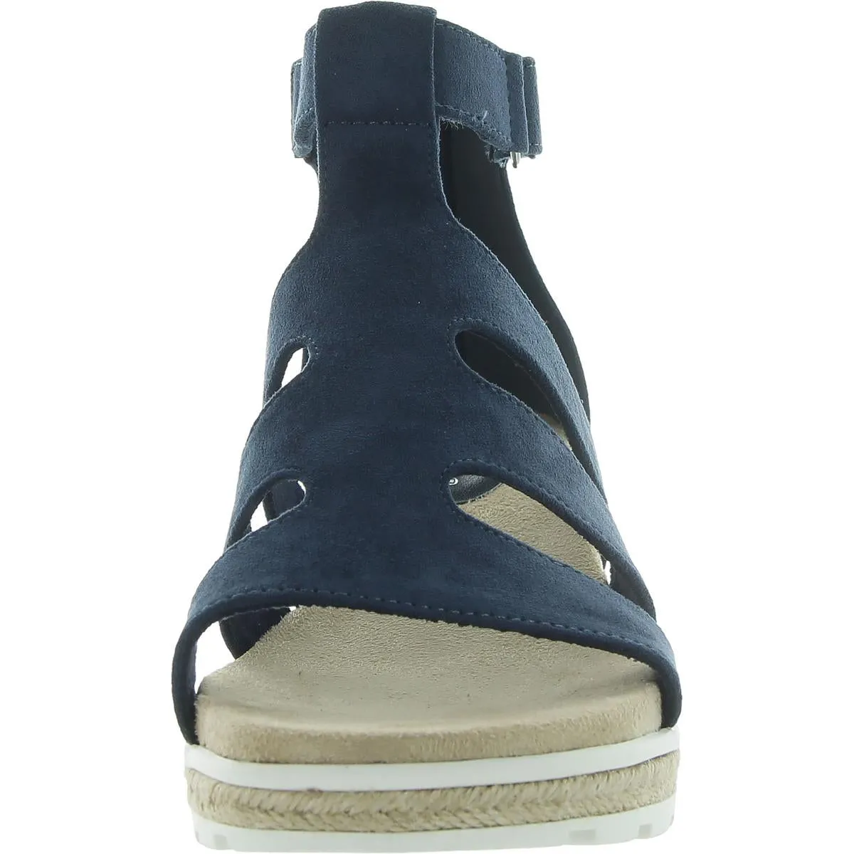 Zinia Womens Faux Suede Wedge Strappy Sandals