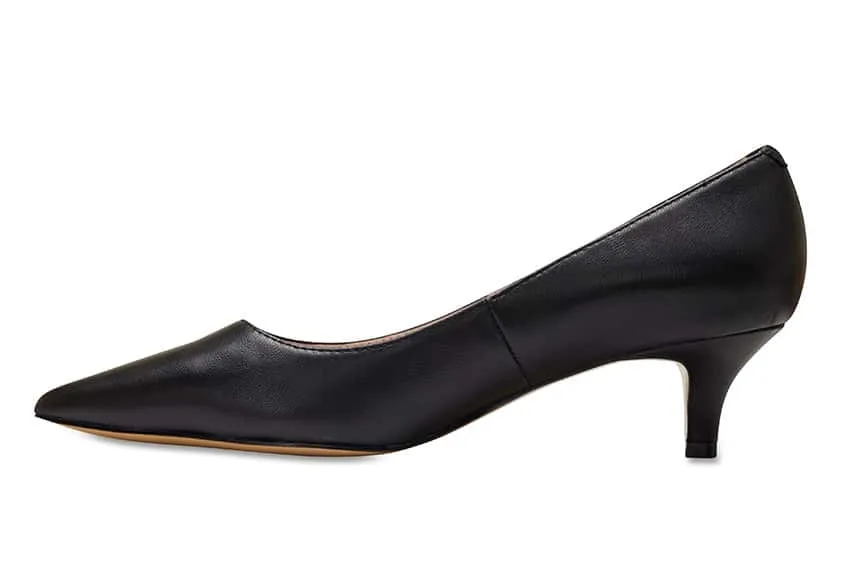 Zoe Heel in Black Leather