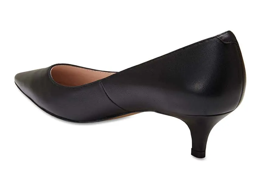 Zoe Heel in Black Leather