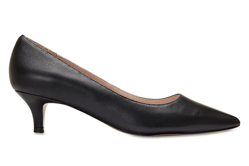 Zoe Heel in Black Leather